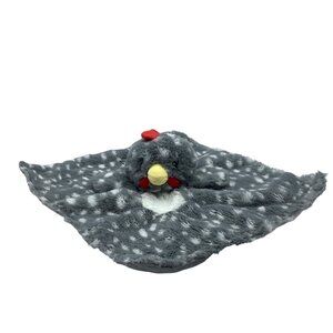 Mary Meyer Lovey Security Blanket Rocky the Chicken Gray & White Plush 12”x12”